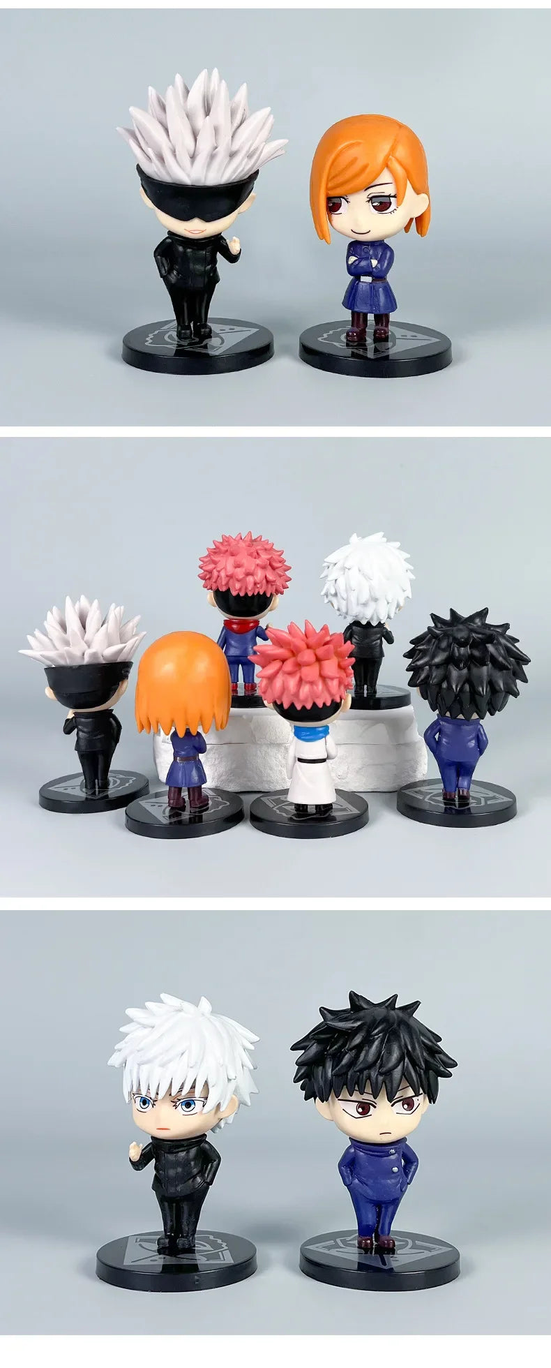 6Pcs/set Jujutsu Kaisen Anime Figure Gojo Satoru Yuji Itadori Figure Doll Toys Action Figure Yuji Itadori Fushiguro Model Toy