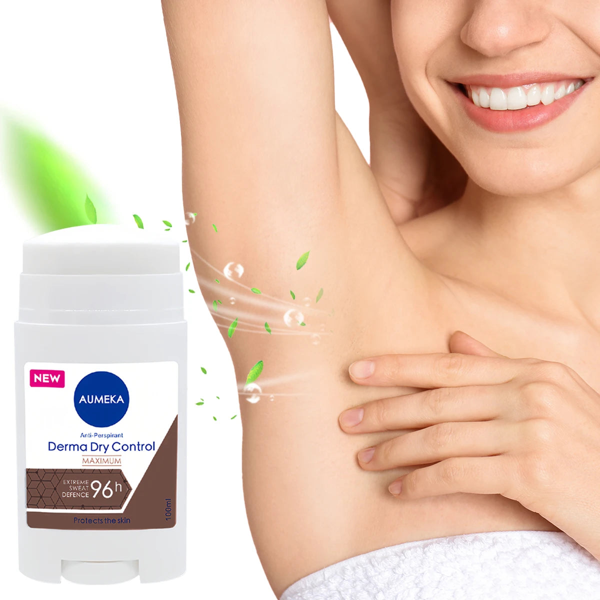 Women's large capacity long-lasting 24-hour anti sweat cream stick, anti sweat long-lasting dryness and deodorization