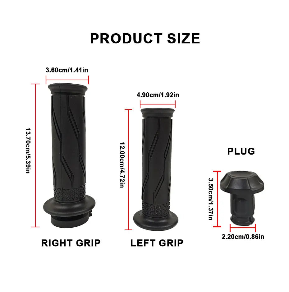 BLALION 7/8" 22mm Motorcycle Hand Grips Rubber Gel Grip with Bar End Plug For Yamaha NMAX 155/Y15/Y15ZR/SRL155/LC135/NVX155