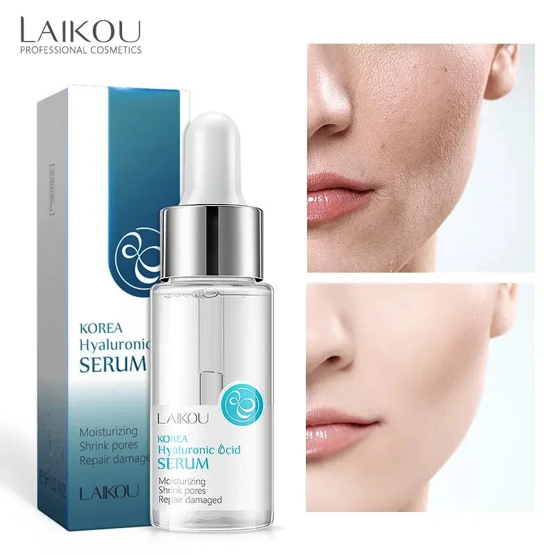 LAIKOU Hyaluronic Acid Face Serum Anti Aging Facial Lifting Collagen Essence Skin Care Whitening Serum 17ml