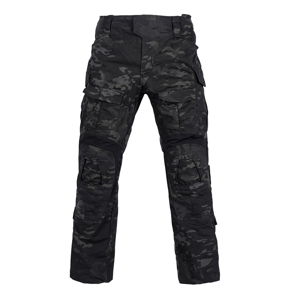 Men Combat Camo Cargo Pants Outdoor Tactical Training Trousers Camouflage Multicam Trekking Hunting Clothes