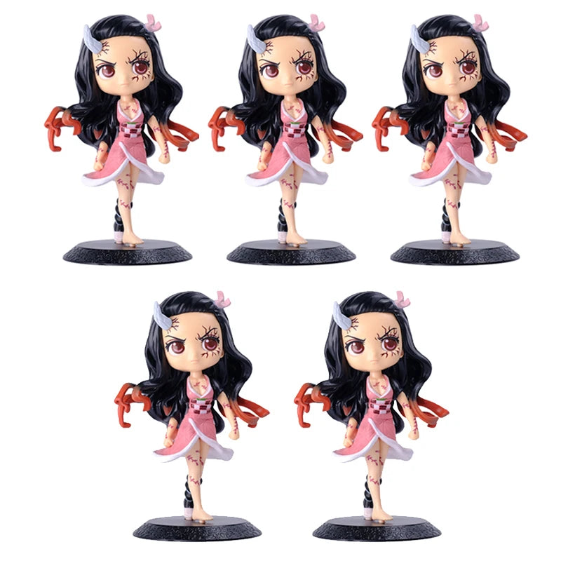 Anime Demon Slayer Action Figurine Kimetsu No Yaiba Figure Kamado Tanjirou Nezuko Agatsuma Zenitsu PVC Model Doll Toys