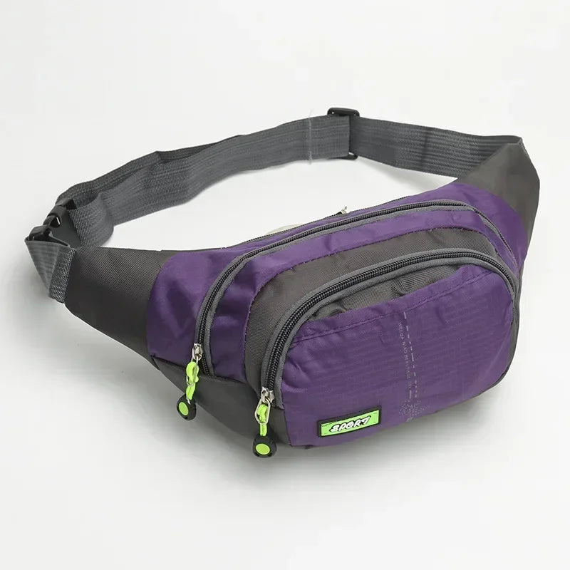 Travel Waist Bag Zipper Outdoor Sports Shoulder Bag Men's and Women's Waterproof Fashion Large-capacity Adjustable