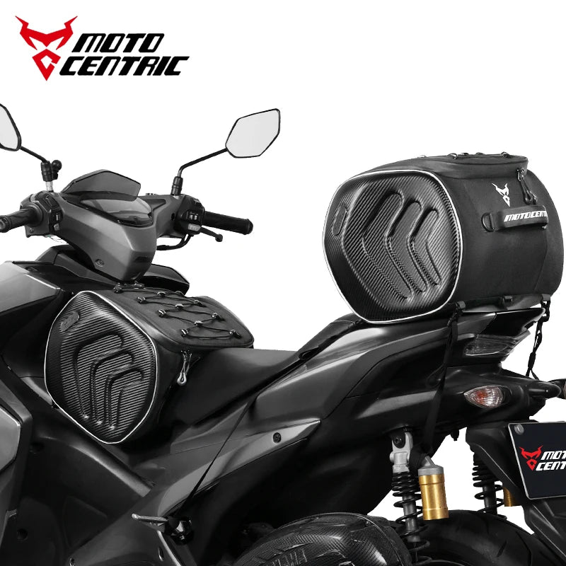 MOTOCENTRIC 20L Waterproof Motorcycle Back Seat Bags Reflective Design Motorbike Touring Tail Bag Moto Rear Seat Bags Saddlebags