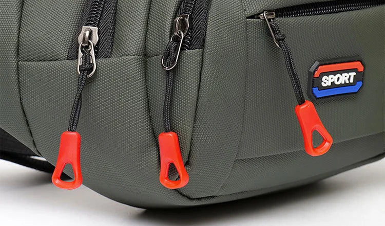 Men's Outdoor Sports Waist Bag, Mountaineering & Running Chest Bag, Waterproof Multifunctional Crossbody Bag