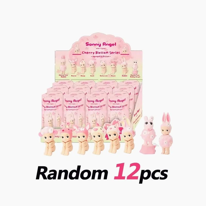 Smiski Cherry Blossom Stitch Series Blind Box Gift Mini Anime Figures Ornaments Dolls Fans Children Christmas Birthday Gift