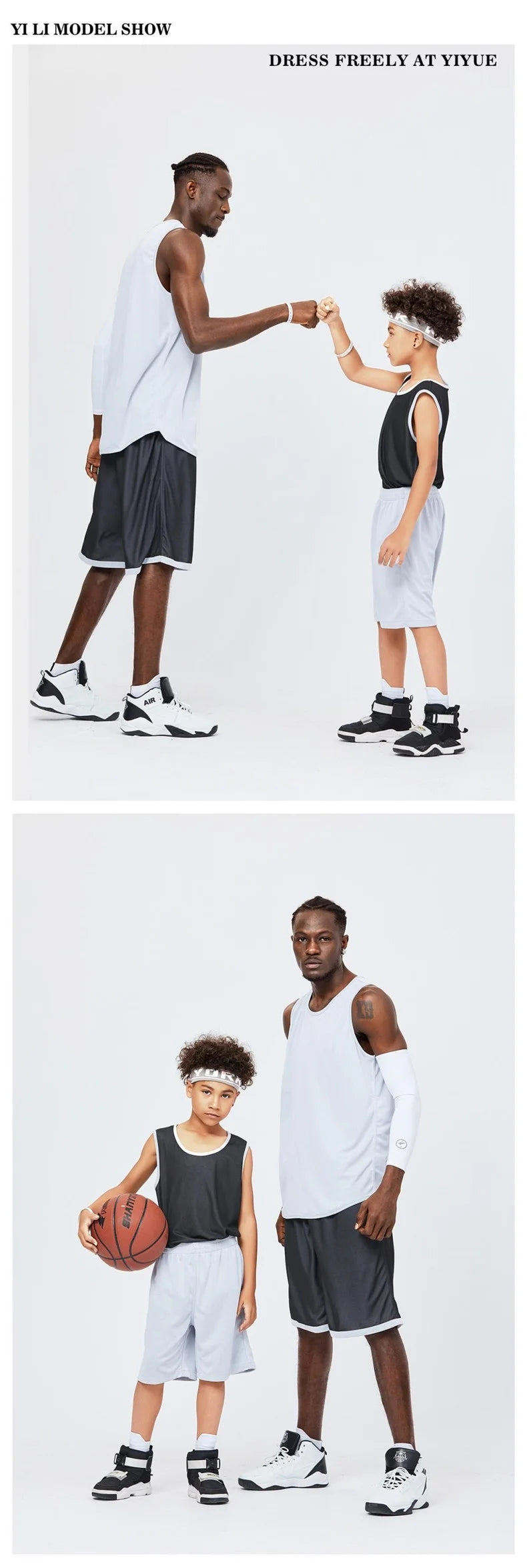 NASA GISS Double sided Basketball Suit Ice Silk Sports Set Men's Summer Quick Drying Men's Running and Fitness Sleeveless T-shir