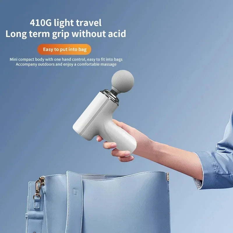 2025Portable AI Fascial Massage Gun Electric Percussion Massager Body Relaxation With 4 Replaceable Massage Head LED Night Light