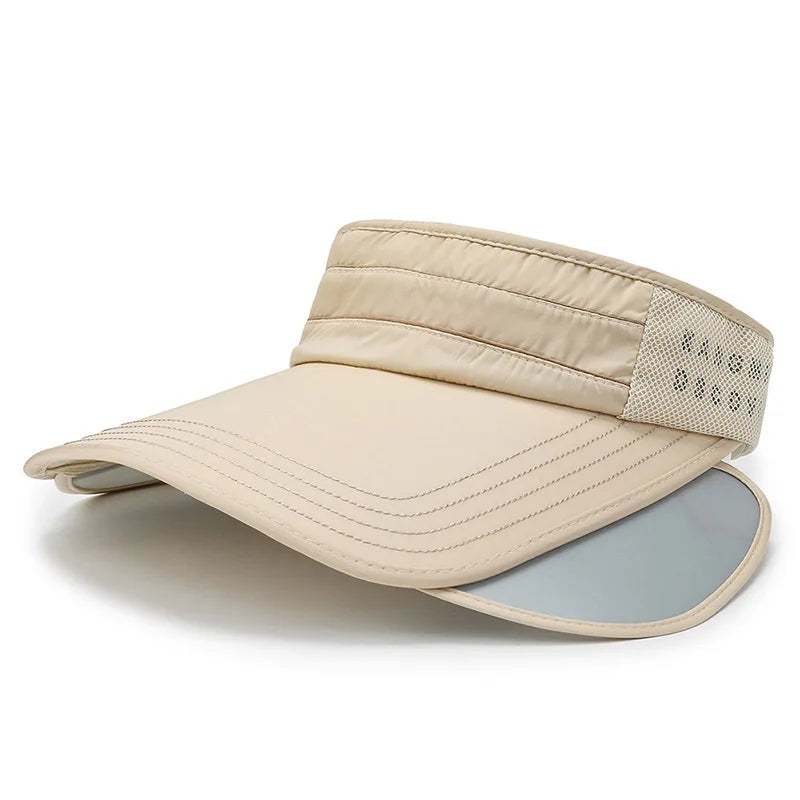 1PC Men's Summer Outdoor Sports Foldable Sunshade Hat No Top Sweat Absorbing Sunshade Hat