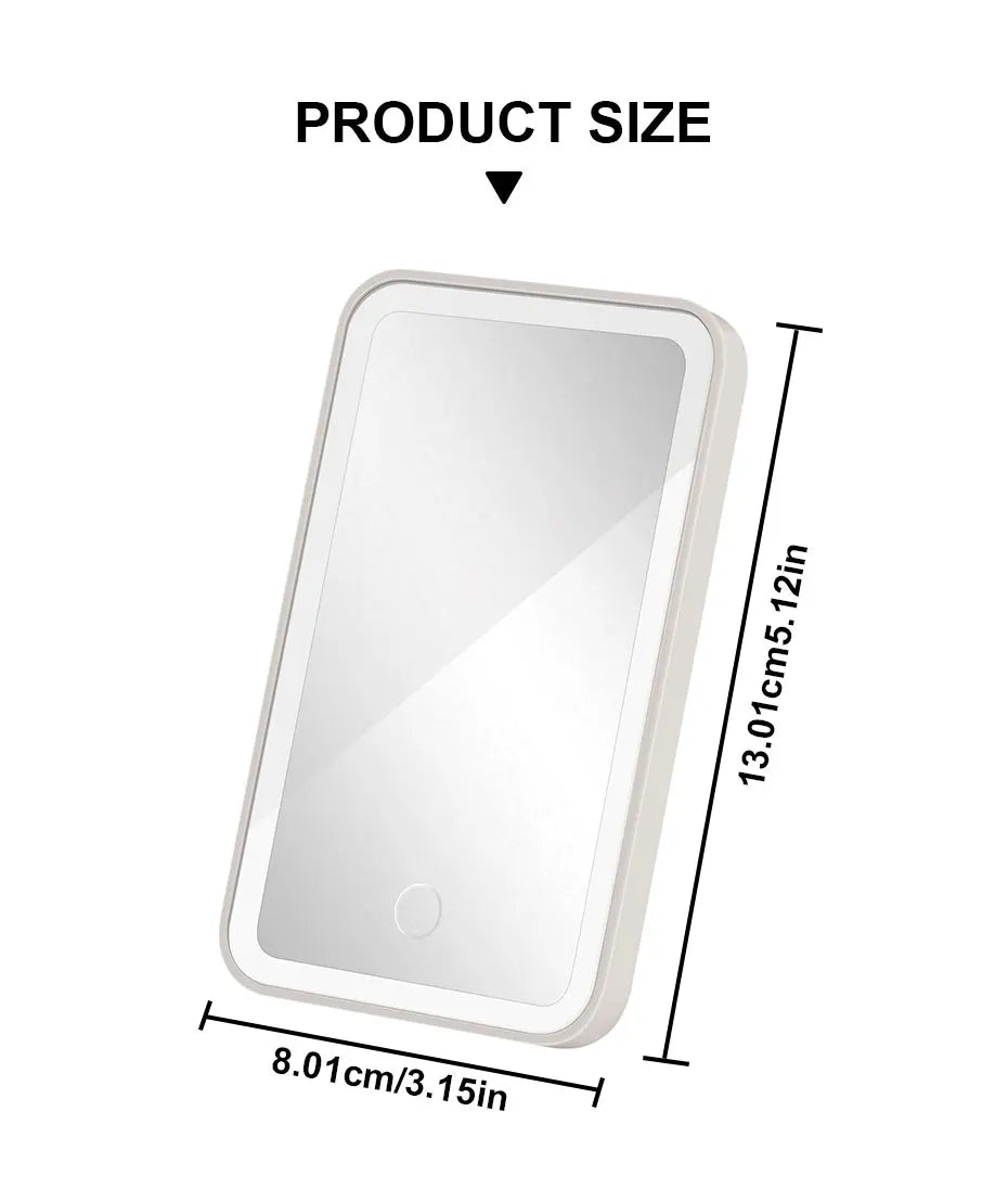 BLALION Car Sun Visor Makeup Mirror Rechargeable Touch Sensor Cosmetic Mirror Large Screen Fill Light Car Vanity Interior Mirror