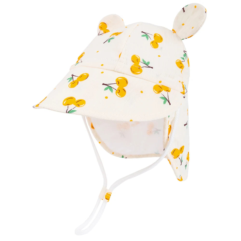New Panama Autumn Baby Bucket Hat for Boys Girls Cartoon Breathable Mesh Children's Beach Shawl Sun Hat Kids UV Protection Cap