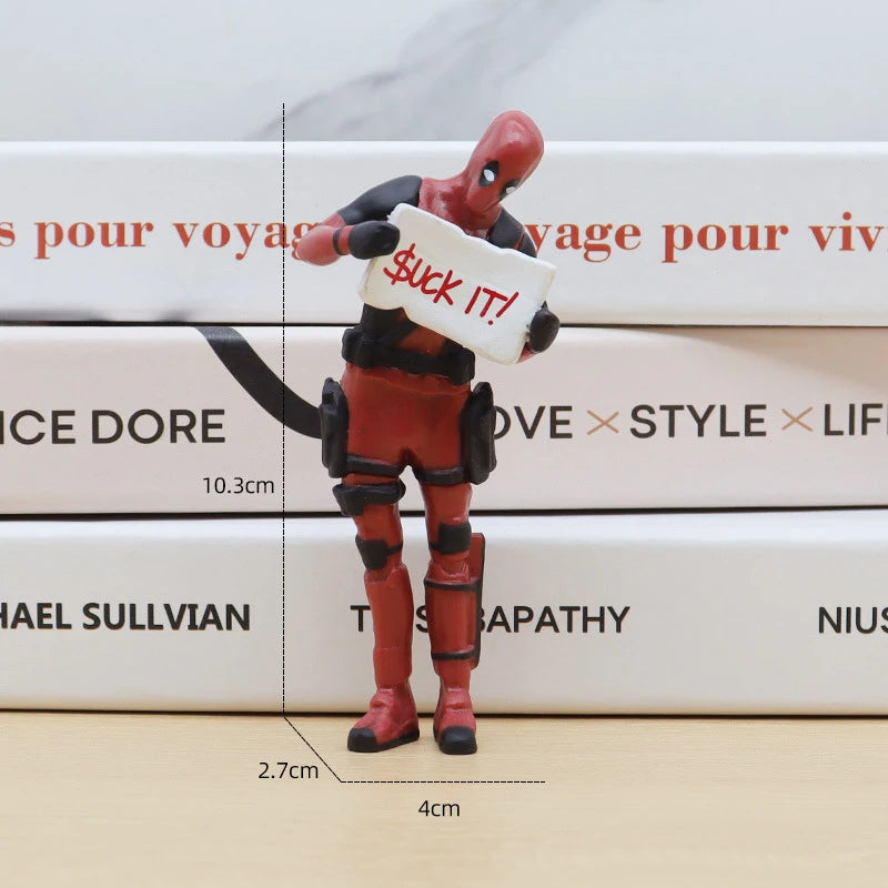 6 Desk Decoration Deadpool Car Home Office Marvel 8cm X-MAN Funny Cute Figure Kids Model Toys
