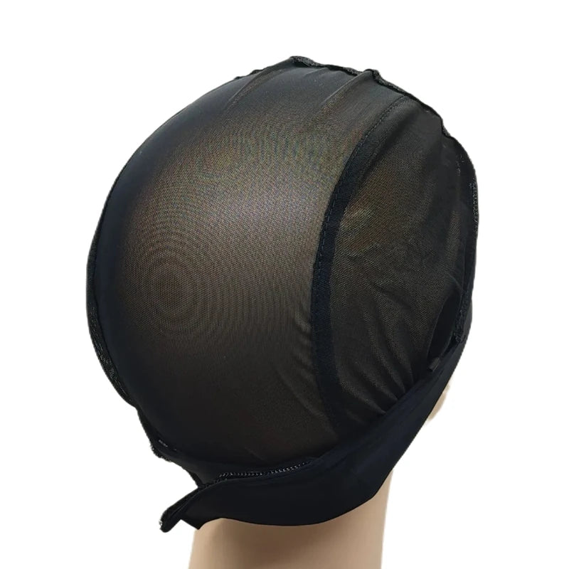 1PC Headband Wig Cap Lace Mesh Wig Caps Wig Grip Cap with Adjustable Elastic Band for Making Wigs