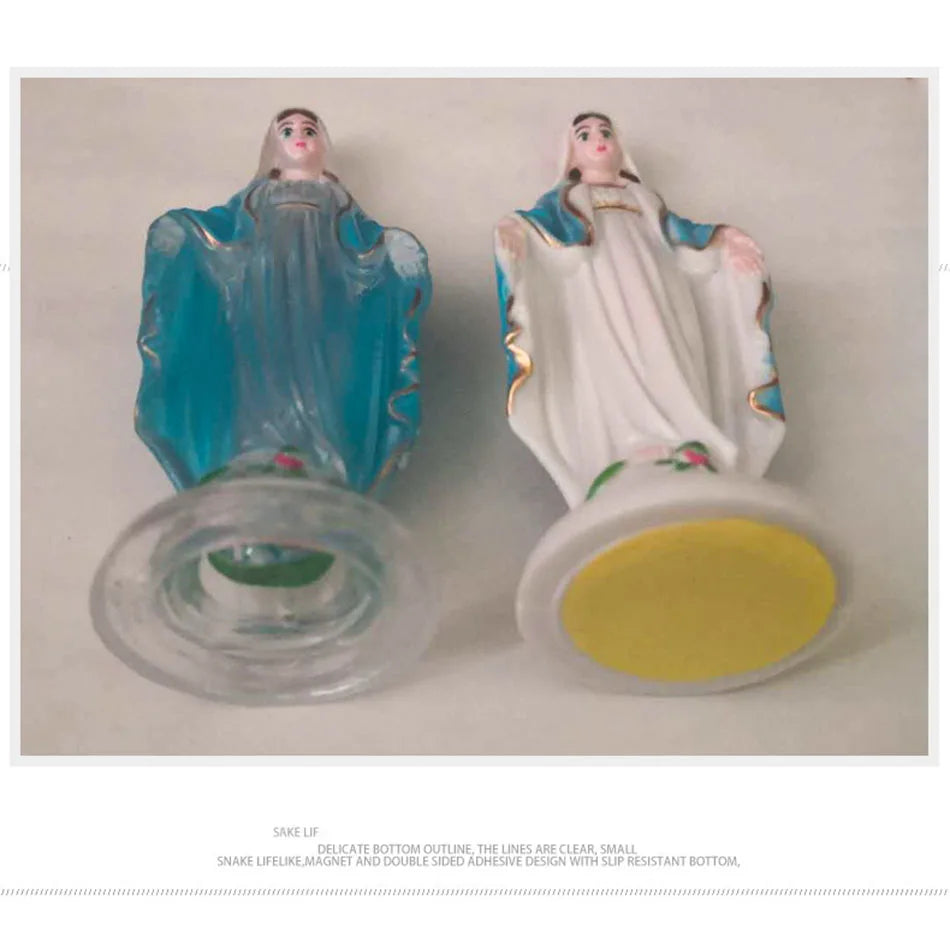Small Catholic Mary Statue Madonna Handmade Virgin Mary Statue Jesus Desktop Home Decorative Ornaments 6.5-15cm