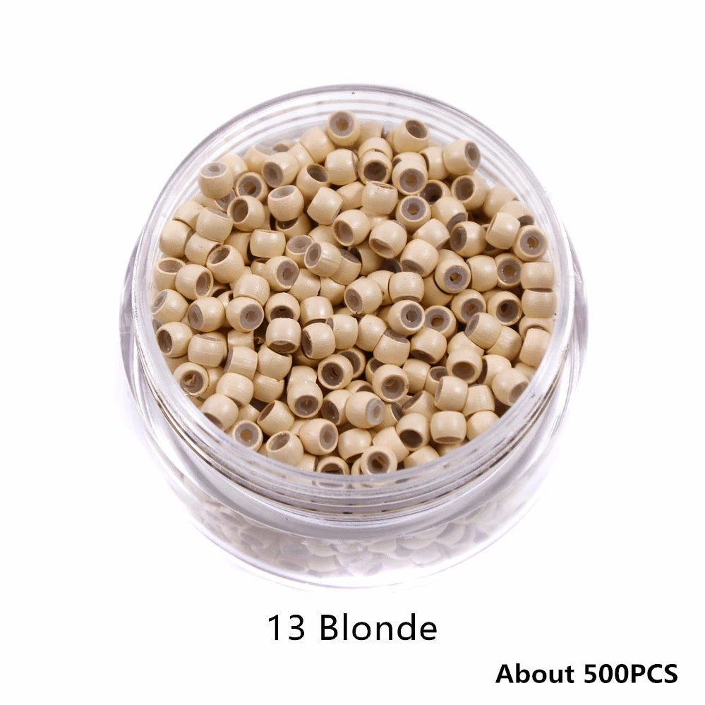 500pcs copper ring beads 3.0mm nano ring beads silicone lined micro for hair extensions