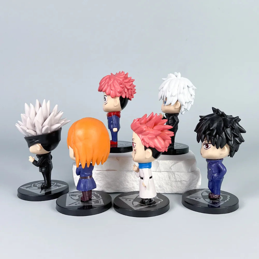 6Pcs/set Jujutsu Kaisen Anime Figure Gojo Satoru Yuji Itadori Figure Doll Toys Action Figure Yuji Itadori Fushiguro Model Toy