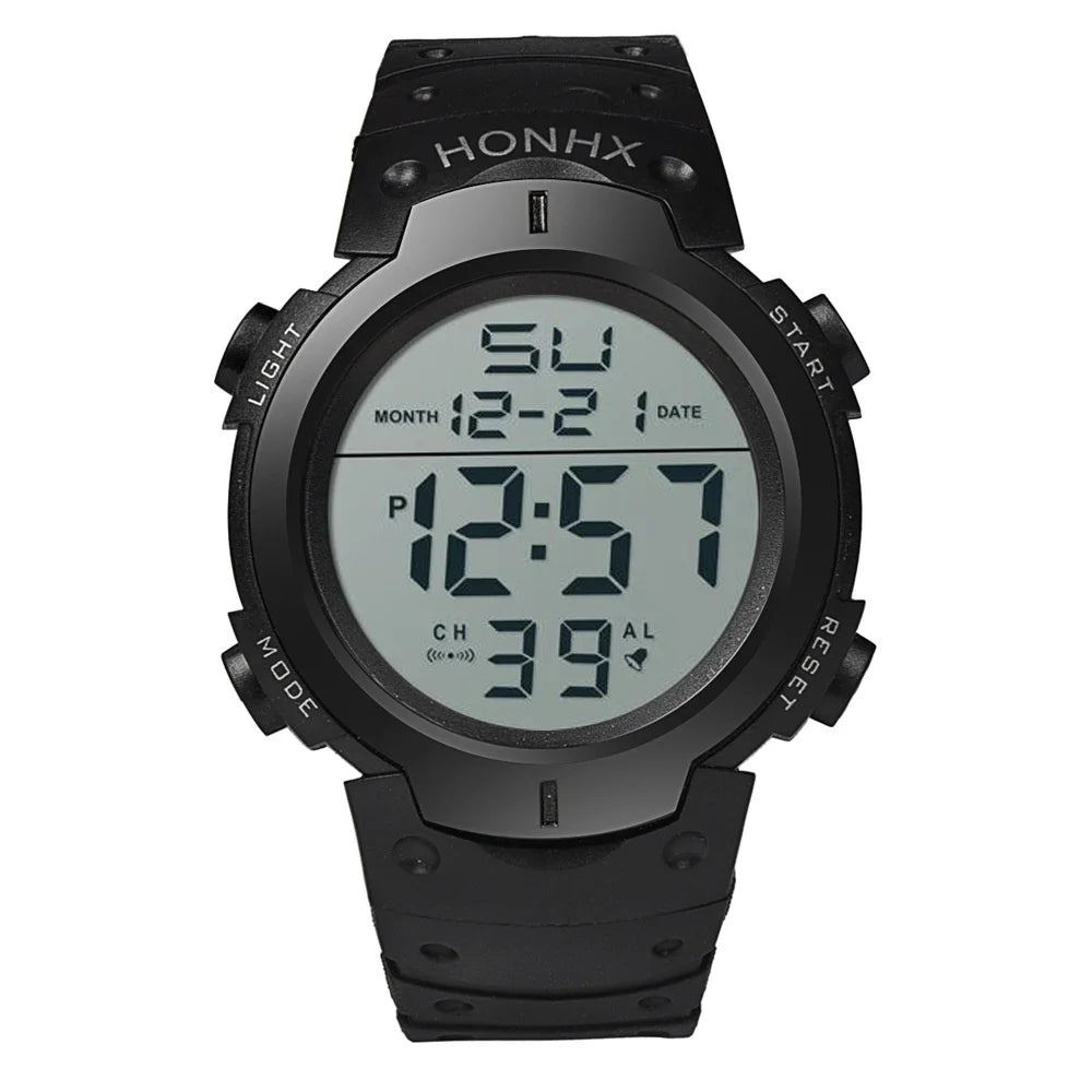 Kegllect Men Sports Digital Watch Waterproof Silicone LED Stopwatch Date Rubber Band Wrist Watches