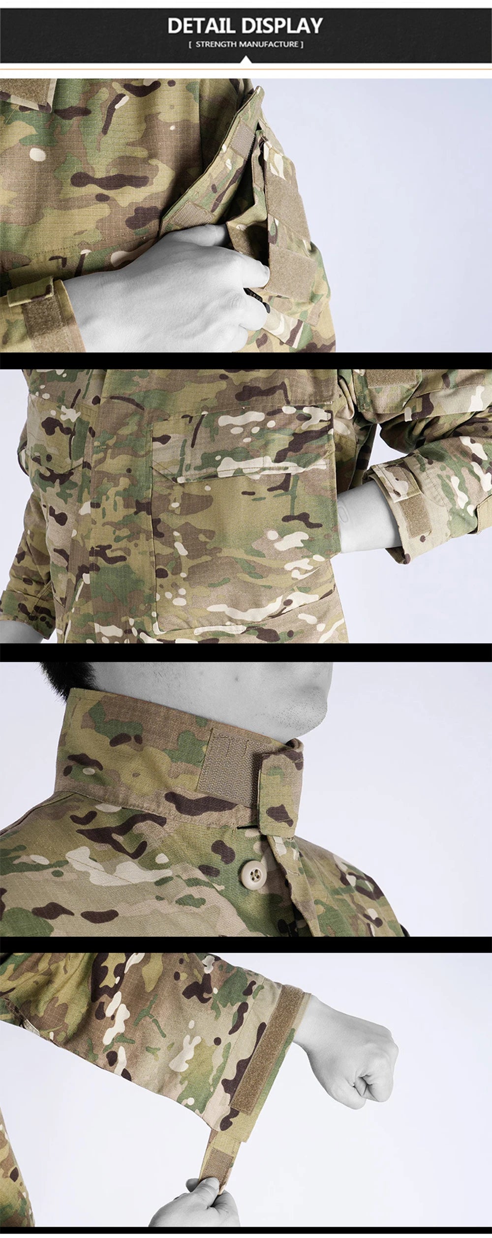 Tactical Camouflage Coat Hunting Long Sleeved Jacket Men's Training Uniform Outdoor Paintball Camping Windbreaker Clothing