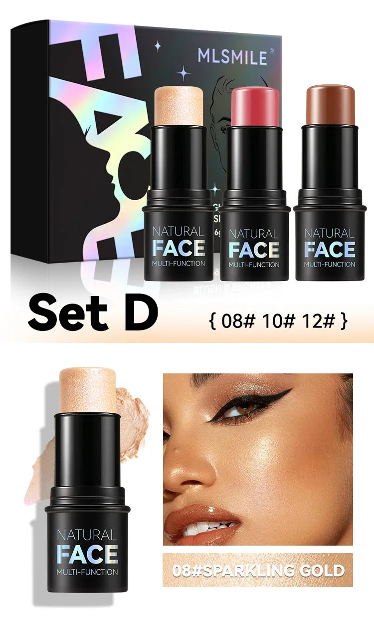 Magic Blush Stick Cheek Lip Tinted Moistured Blush Stick Silky Brighten Blush Cream Blusher Cosmetics Tubes Matte Contour