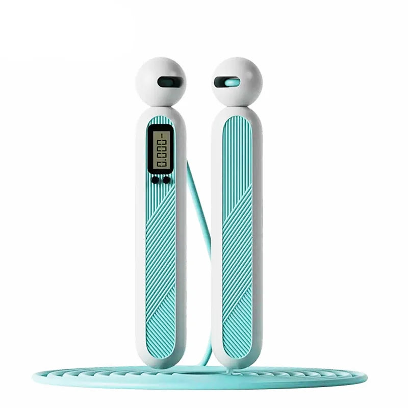 Electronic Counting Jumping Rope 360 Rotation Fat Burning Fitness PVC Solid Material Skipping Rope Indoor Sports Jumping Rope