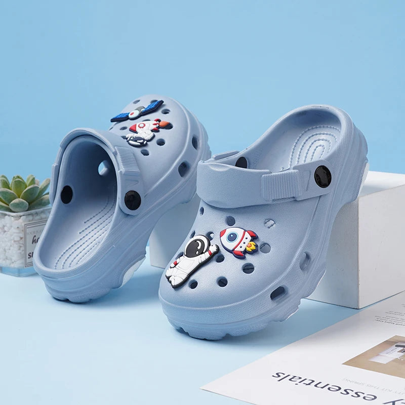 New Summer Sandals 3-15 Years Children's Slippers Baby Girls Shoes Non-Slip Clogs Cartoon Cute Infant Girls Sandals Boys Shoes
