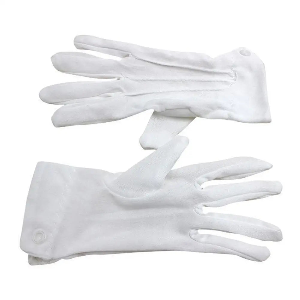 Fashion Design 1 Pair White Dress Gloves White Honor Guard Parade Santa Lady Men Check Hot Sale Solid Color Dress Gloves