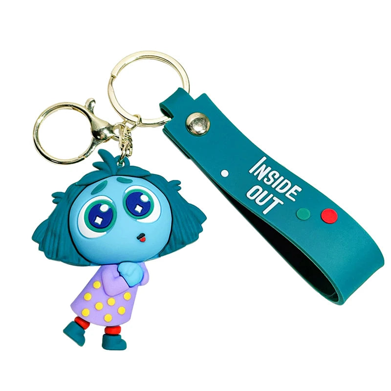 New Inside Out 2 Keychain Kawaii Disney Movie Anime Anxiety Ennui Envy Cute Girls Creative Bag Pendant Car Keychain Toys Gifts