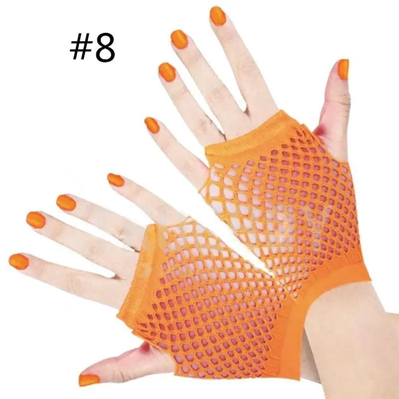 1 Pair Short Fishnet Fingerless Gloves Gloves Party Gloves Fishnet Gloves