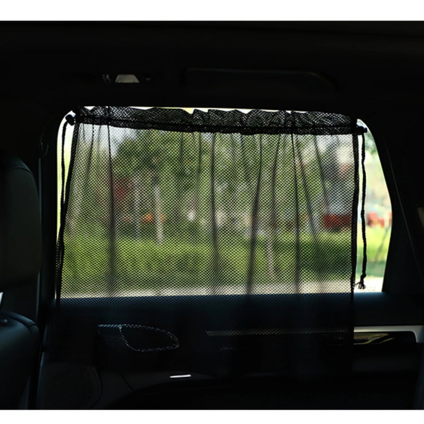 Car Divider Curtains Sun Shade-Privacy Travel Nap Night Car Camping Detachable Simple Curtain(Black)