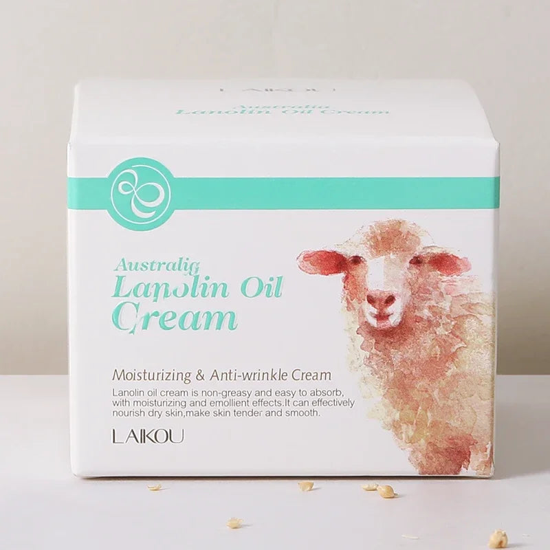 LAIKOU Australian Lanolin Oil Cream Moisturizing Nourishing Oil Controlling Skincare Face Cream, Making Skin Smooth and Elastic
