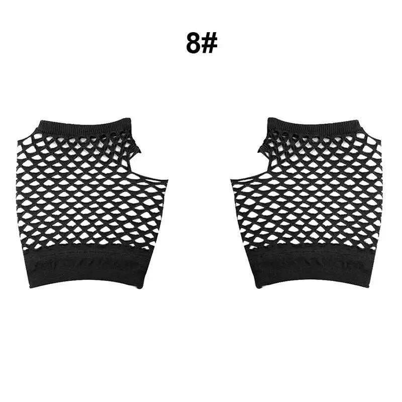 1 Pair Short Fishnet Fingerless Gloves Gloves Party Gloves Fishnet Gloves