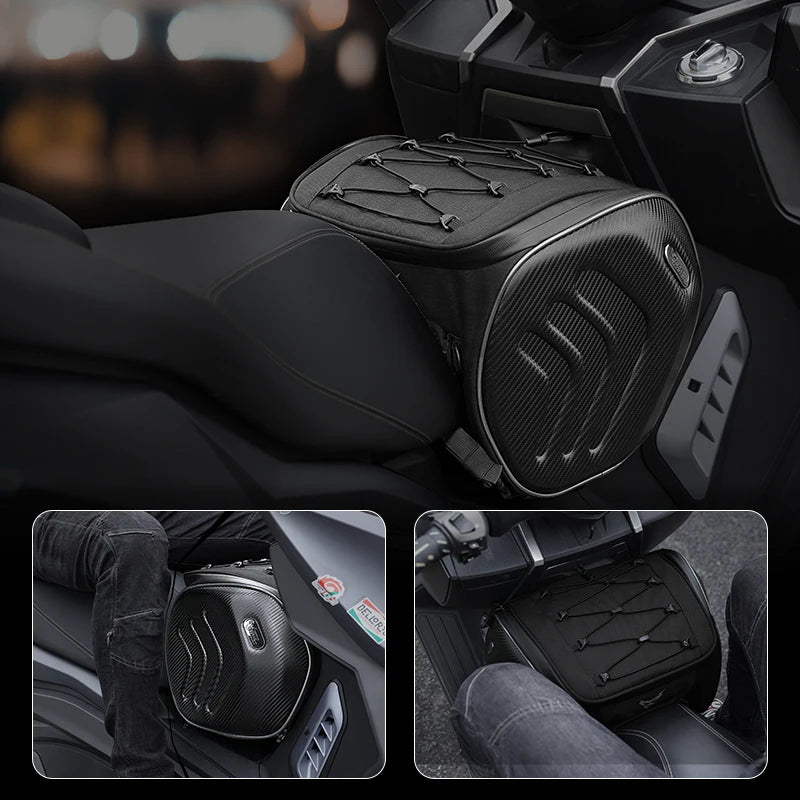 MOTOCENTRIC 20L Waterproof Motorcycle Back Seat Bags Reflective Design Motorbike Touring Tail Bag Moto Rear Seat Bags Saddlebags