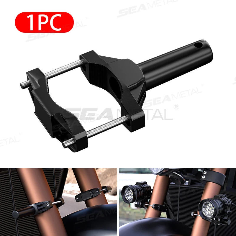 BLALION Universal Mount Bracket For Motorcycle Bumper Modified Headlight Stand Spotlight Extension Pole Frame Extension Bracket