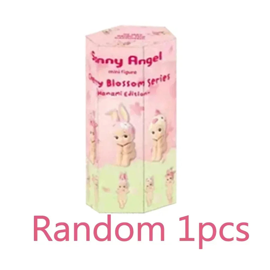 Angel Cherry Blossom Series Pink Erect Blind Box Mystery Box Mini Figure Dolls Car Phone Decoration Model Festival Gifts
