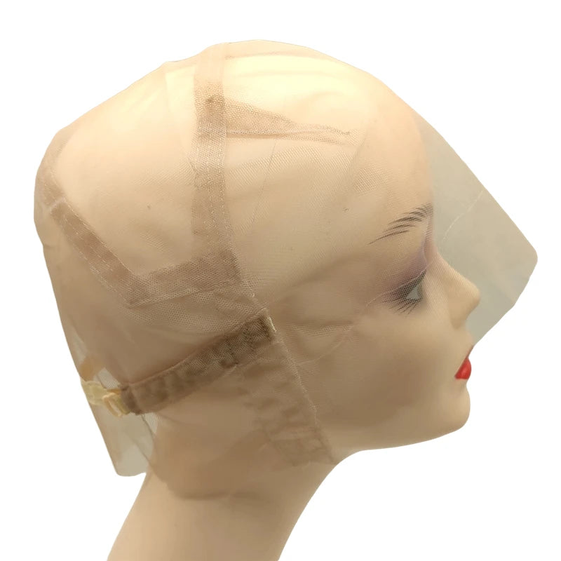 Full lace 360 cap braiding front lace cap to make wig human hair lace frontal wig large cap Adjustable Stretch
