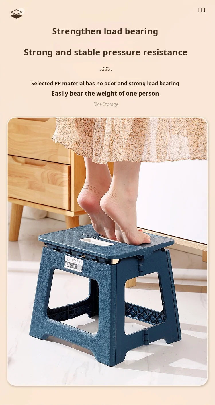 Folding stool portable kindergarten train Maza home subway thickened reinforced chair outdoor small bench