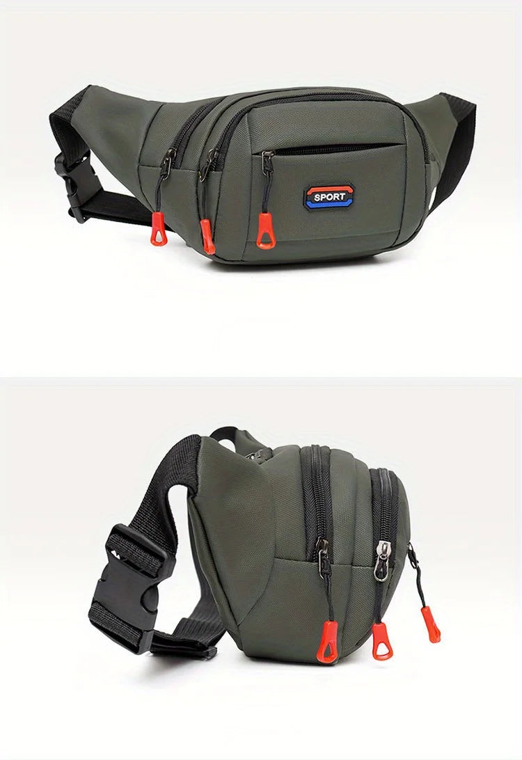 Men's Outdoor Sports Waist Bag, Mountaineering & Running Chest Bag, Waterproof Multifunctional Crossbody Bag