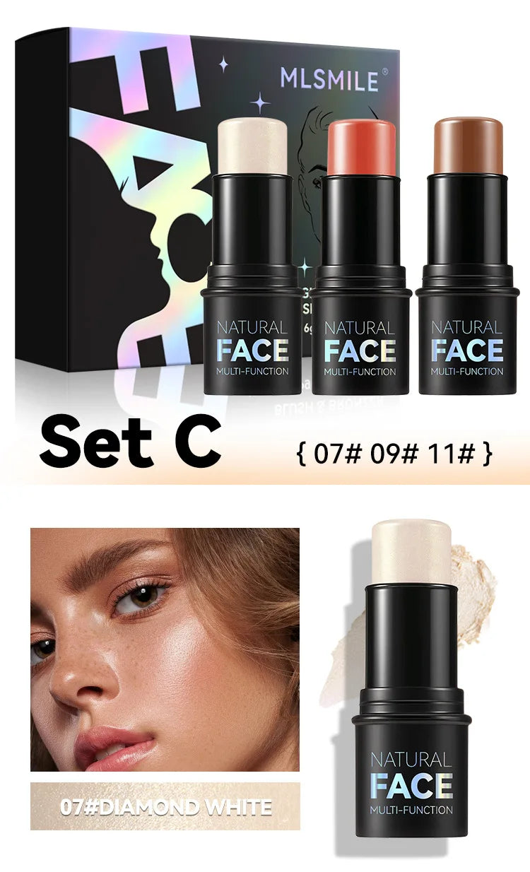 Magic Blush Stick Cheek Lip Tinted Moistured Blush Stick Silky Brighten Blush Cream Blusher Cosmetics Tubes Matte Contour