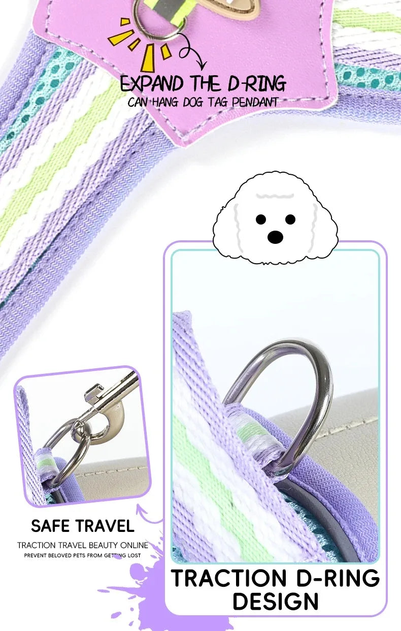 Puppy Harness Collar Dog Big Pet Tactical Vest Accessories Supplies Cats Chest Leash Dogs Pets Things Small Products Collars
