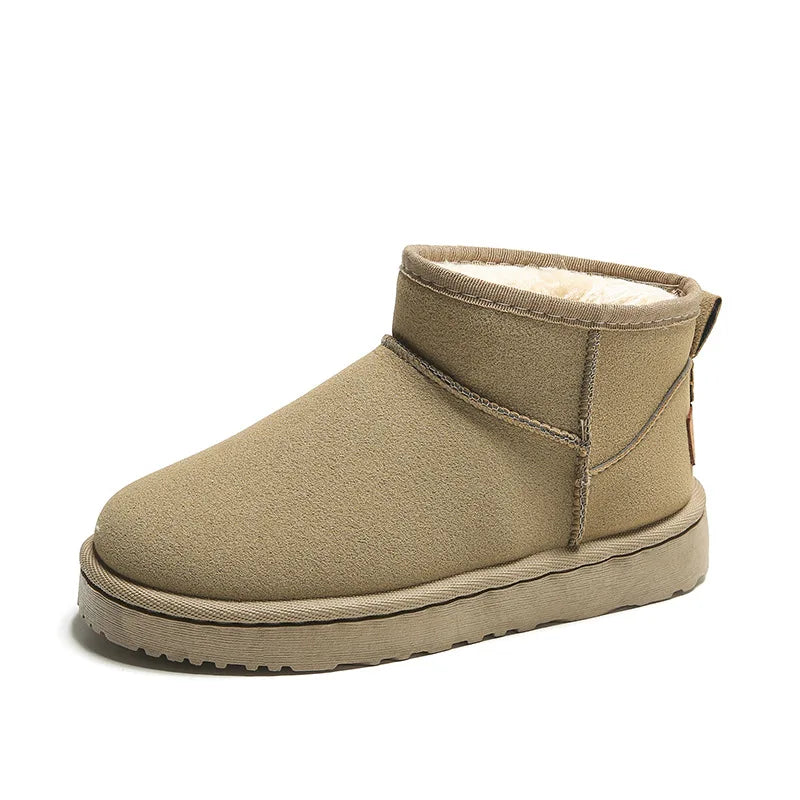 Snow Boots Women's Short Tube Thickened Cotton Shoes Non-slip Winter New Shoes Student Women's Shoes 2023 Black Boots