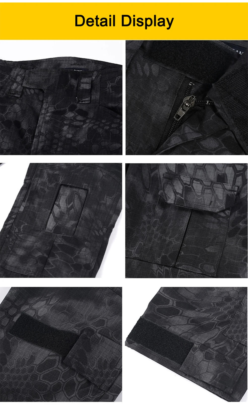 Tactical Camouflage Pants Outdoor Hunting Training Suit Combat Pants Ripstop Cargo Pants Men's Working Clothing Hiking Trousers