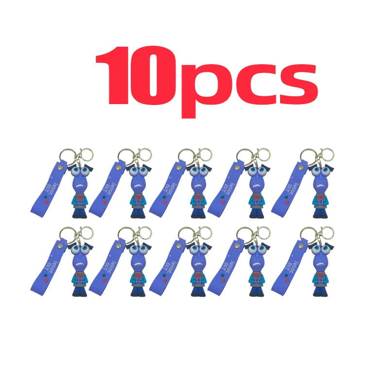 New Inside Out 2 Keychain Kawaii Disney Movie Anime Anxiety Ennui Envy Cute Girls Creative Bag Pendant Car Keychain Toys Gifts