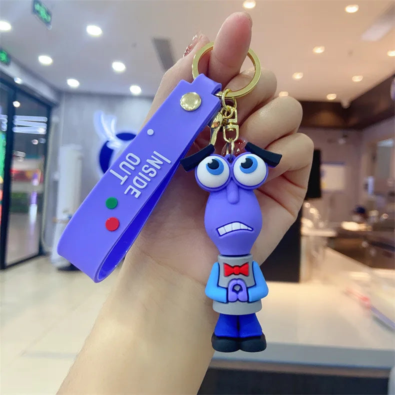 New Inside Out 2 Keychain Kawaii Disney Movie Anime Anxiety Ennui Envy Cute Girls Creative Bag Pendant Car Keychain Toys Gifts