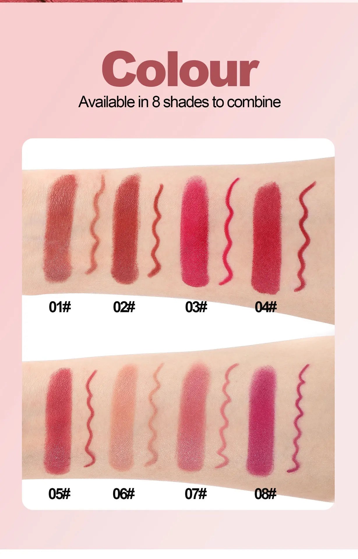 Velvet Matte Lip Liner Lipstick Pen Set Red Contour Tint Lipstick Sexy Red Contour Tint Lipstick Non-stick Cup Lipliner Pen Make