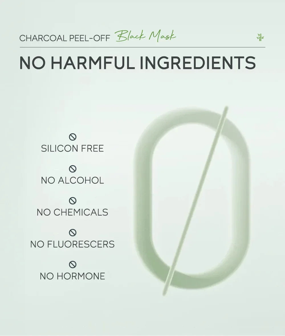 Bamboo Charcoal Fiber Mask Blackhead Removal Deep Mask Deep Cleansing Cleansing Exfoliating Mask Treatment 50g
