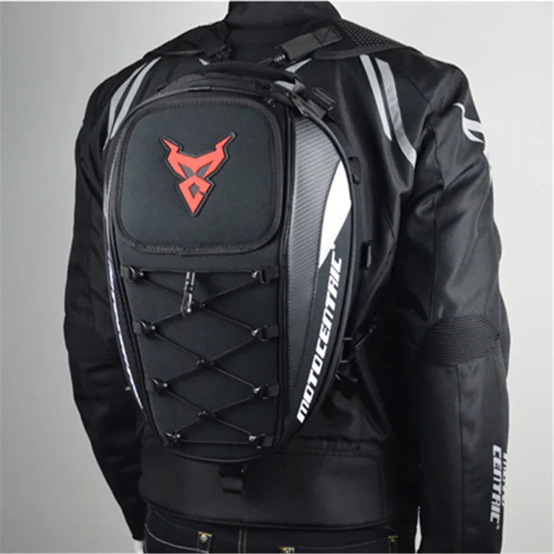 MOTOCENTRIC Waterproof Large Capacity Motorcycle Back Seat Bag motorcycle tail bag Multifunction Helmet Motocross Backpack
