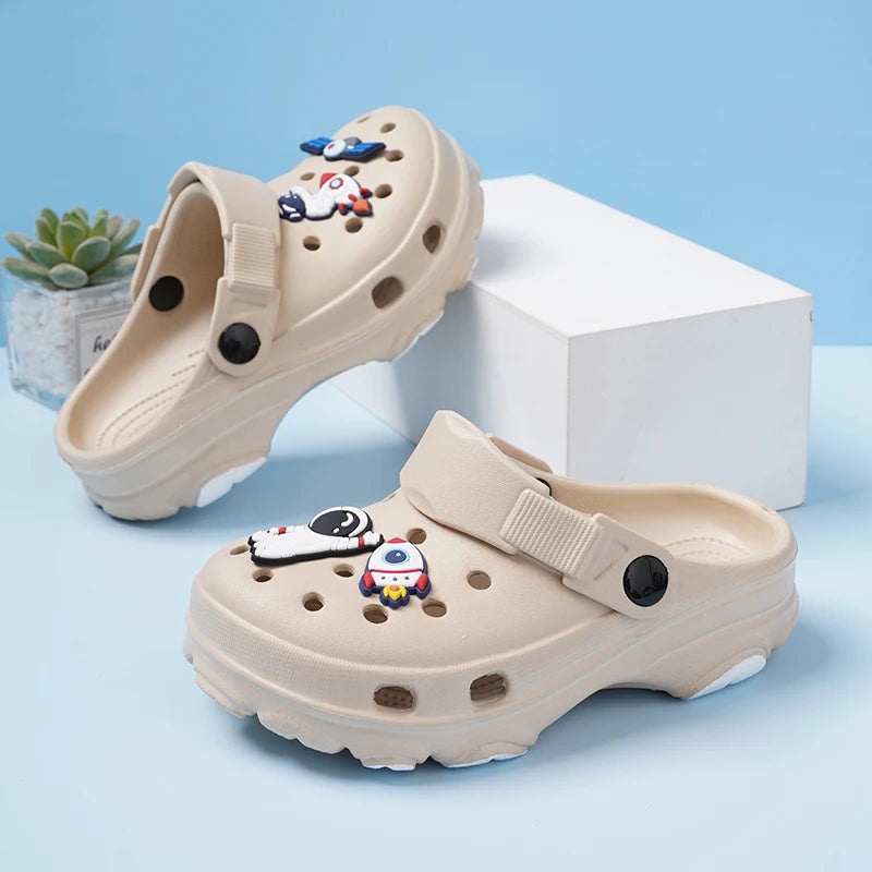 New Summer Sandals 3-15 Years Children's Slippers Baby Girls Shoes Non-Slip Clogs Cartoon Cute Infant Girls Sandals Boys Shoes