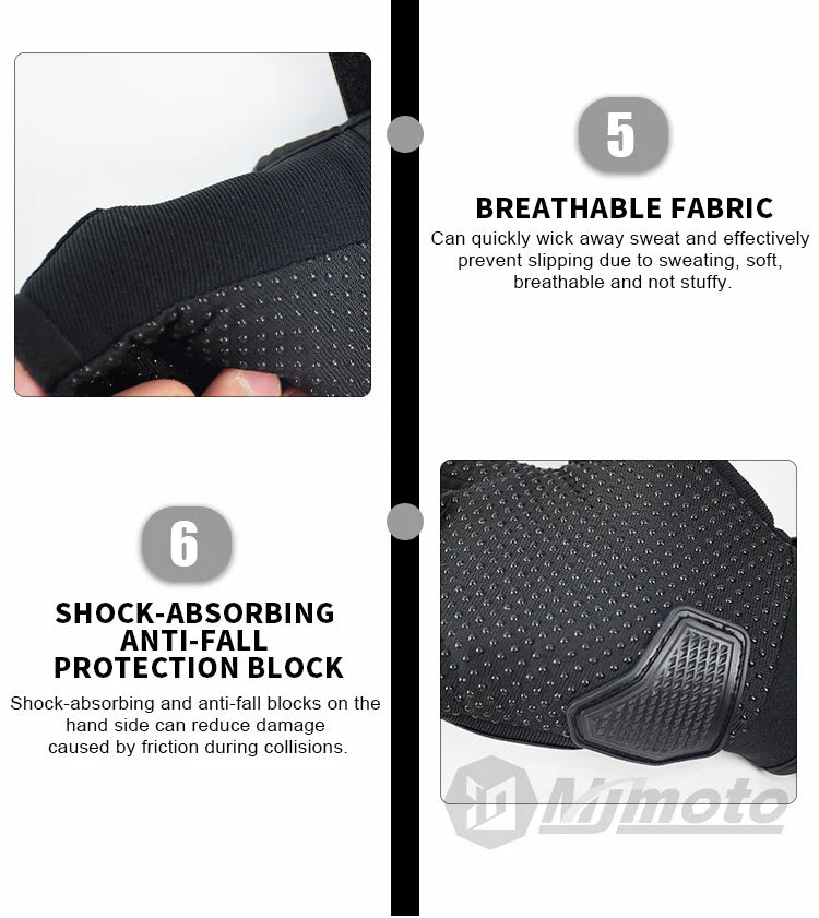 SUOMY Summer Half Finger Motorcycle Gloves Shockproof Non-slip Motocross Racing Fingerless Gloves Moto Biker Cycling Gloves
