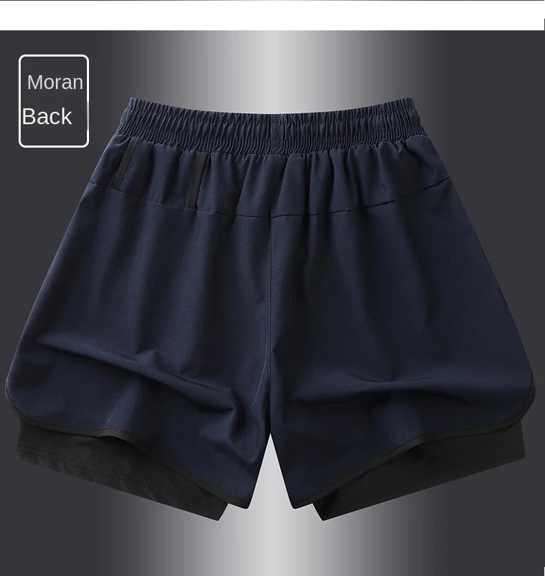 【 S-5XL 】 NASA GISS Sports Three Piece Pants Summer Popular Anti glare Double layered Sports Shorts for Men and Women Couples Ru