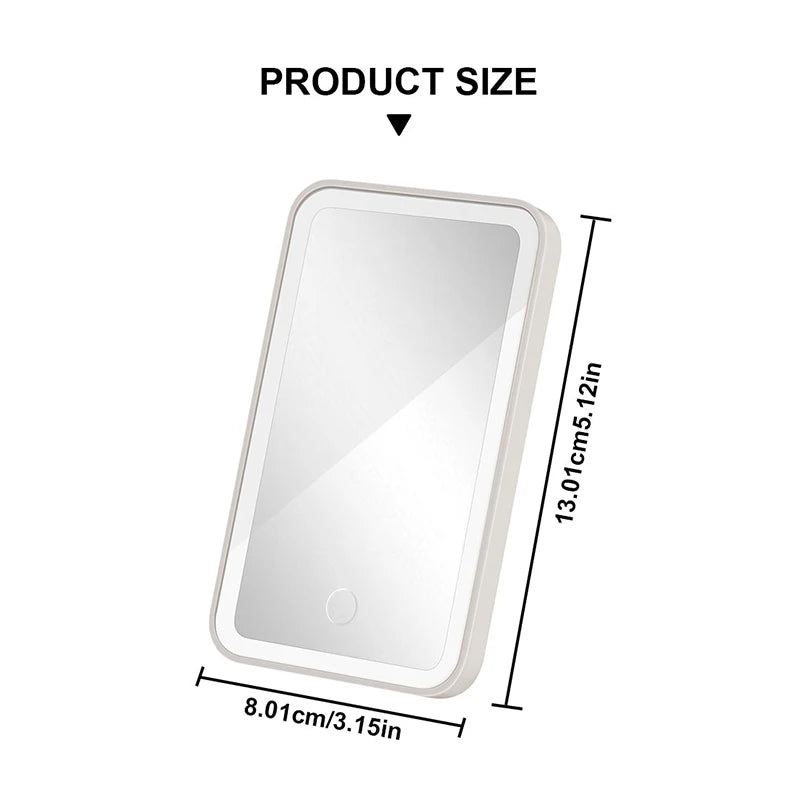 BLALION Car Sun Visor Makeup Mirror Rechargeable Touch Sensor Cosmetic Mirror Large Screen Fill Light Car Vanity Interior Mirror